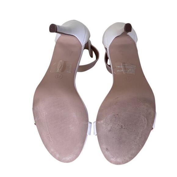 Breckelle’s Womens White Slingback Stiletto Heel Sandals Sz 7.5 Spring Bride - Picture 11 of 12